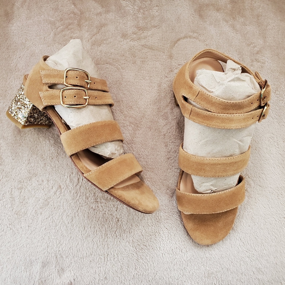BNWOB Marais x For Love and Lemons Glitter Holiday Sandals - Picture 3 of 15